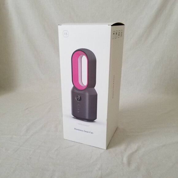 NEW IN BOX! Bladeless Oscillating Desk Fan with 3-Speeds & Adjustable LED Light - Picture 7 of 15